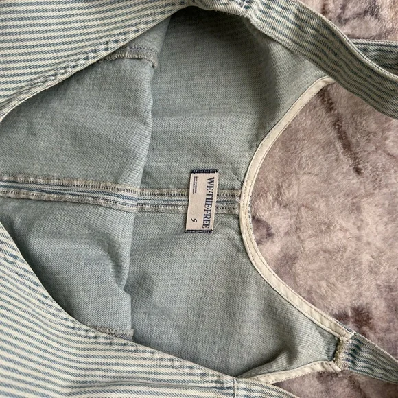 We The Free High Roller Pinstripe Jumpsuit size S - Picture 2 of 4